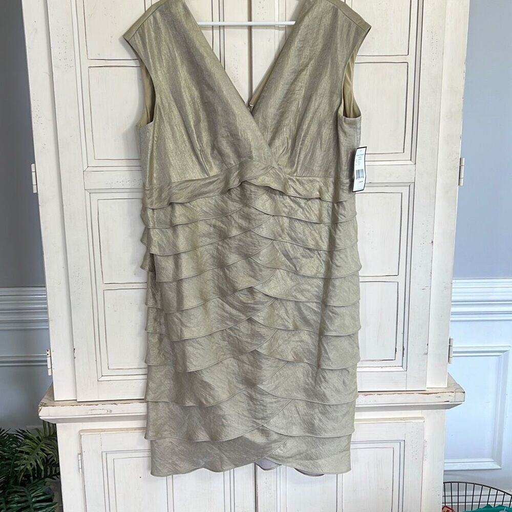 NWT Jessica Howard size 18W beige evening dress mother of the bride wedding